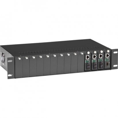 Black Box Pure Networking Copper to Fiber Media Converter Chassis - 2U, 14-Slot LHGC-RACK