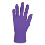 KIMTECH PURPLE NITRILE Exam Gloves, 242 mm Length, Large, Purple, 100/Box KCC55083