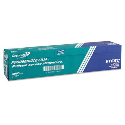 REY 916 PVC Film Roll w/Cutter Box, 24" x 2000 ft, Clear RFP916