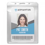 Advantus PVC-Free Badge Holders, Vertical, 3.5 x 5.13, Clear, 50/Pack AVT75604