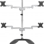 StarTech.com Quad-Monitor Stand - Articulating - Steel & Aluminum ARMQUADSS