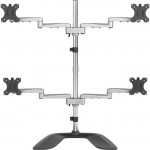 StarTech.com Quad-Monitor Stand - Articulating - Steel & Aluminum ARMQUADSS