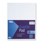 Tops Quadrille Pads, 10 Squares/Inch, 8 1/2 x 11, White, 50 Sheets TOP33101