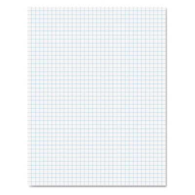 Ampad Quadrille Pads, 4 sq/in Quadrille Rule, 8.5 x 11, White, 50 Sheets TOP22000
