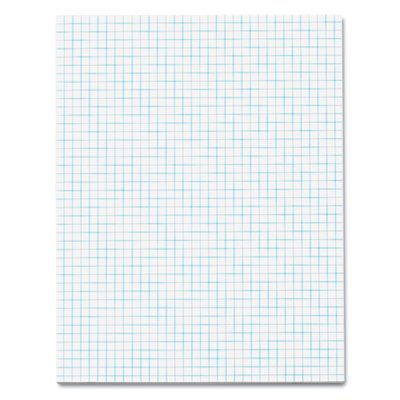Tops Quadrille Pads, 4 Squares/Inch, 8 1/2 x 11, White, 50 Sheets TOP33041