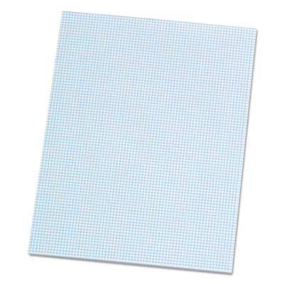 Ampad Quadrille Pads, 8 sq/in Quadrille Rule, 8.5 x 11, White, 50 Sheets TOP22005