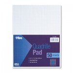 Tops Quadrille Pads, 8 Squares/Inch, 8 1/2 x 11, White, 50 Sheets TOP33081
