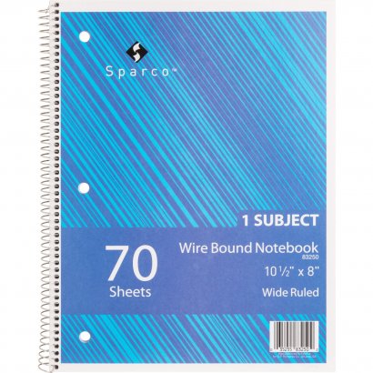 Sparco Quality Wirebound 1-Subject Notebook 83250