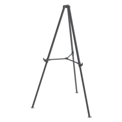 MasterVision Quantum Heavy Duty Display Easel, 35.62" - 61.22"H, Plastic, Black BVCFLX11404