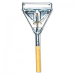 Quick Change Metal Head Mop Handle for No. 20 & Up Heads, 54in Wood Handle BWK605