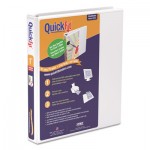 Stride QuickFit D-Ring View Binder, 1" Capacity, 8 1/2 x 11, White STW87010