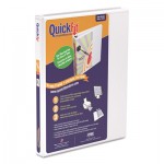 Stride QuickFit D-Ring View Binder, 5/8" Capacity, 8 1/2 x 11, White STW87000