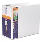Stride QuickFit D-Ring View Binder, 5" Capacity, 8 1/2 x 11, White STW87070