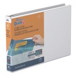 Stride QuickFit Landscape Spreadsheet Round Ring View Binder, 3 Rings, 1" Capacity, 11 x 8.5, White STW97110