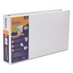 Stride QuickFit Ledger D-Ring Binder, 2" Capacity, 11 x 17, White STW94030