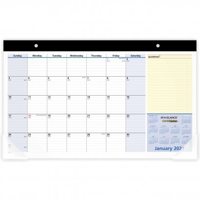 At-A-Glance QuickNotes 13-Months Desk Pad Calendar SK710-00