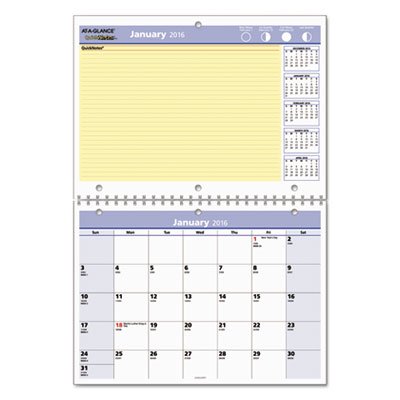 At-A-Glance QuickNotes Desk/Wall Calendar, 11 x 8, 2016 AAGPM5028