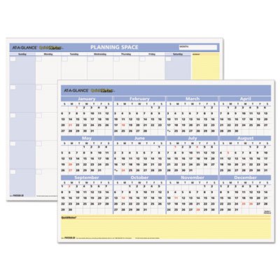 At-A-Glance QuickNotes Mini Erasable Wall Planner, 16 x 12, 2016 AAGPM550B28