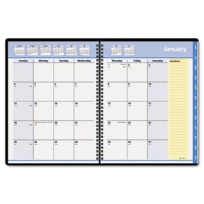At-A-Glance QuickNotes Monthly Planner, 6 7/8 x 8 3/4, Black, 2016 AAG760805