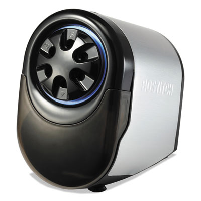 Bostitch QuietSharp Glow Classroom Electric Pencil Sharpener, AC-Powered, 6.13" x 10.69" x 9", Silver/Black BOSEPS11HC