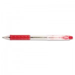 Pentel R.S.V.P. RT Retractable Ballpoint Pen, 1mm, Clear Barrel, Red Ink, Dozen PENBK93B