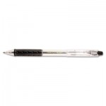 Pentel R.S.V.P. RT Retractable Ballpoint Pen, 1mm, Clear Barrel, Black Ink, Dozen PENBK93A