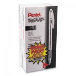 Pentel R.S.V.P. Stick Ballpoint Pen Value Pack, 0.7mm, Black Ink, Clear/Black Barrel, 24PK PENBK90ASW2