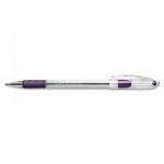 Pentel R.S.V.P. Stick Ballpoint Pen, .7mm, Trans Barrel, Violet Ink, Dozen PENBK90V