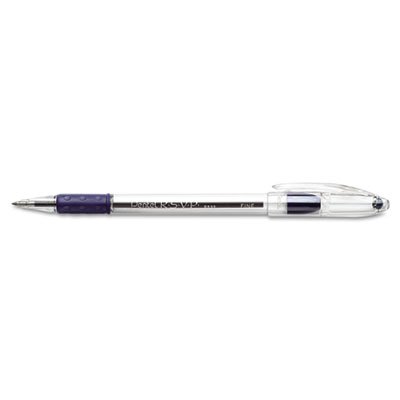 Pentel R.S.V.P. Stick Ballpoint Pen, .7mm, Trans Barrel, Blue Ink, Dozen PENBK90C