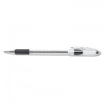 Pentel R.S.V.P. Stick Ballpoint Pen, 1mm, Trans Black Barrel, Black Ink, Dozen PENBK91A