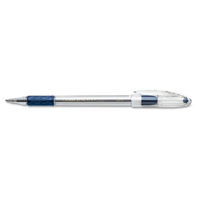 Pentel R.S.V.P. Stick Ballpoint Pen, 1mm, Trans Barrel, Blue Ink, Dozen PENBK91C
