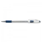 Pentel R.S.V.P. Stick Ballpoint Pen, 1mm, Trans Barrel, Blue Ink, Dozen PENBK91C