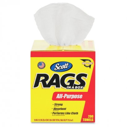 Scott Rags in a Box, 200 Towels 75260CT