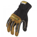 RWG04L Ranchworx Leather Gloves, Black/Tan, Large IRNRWG204L