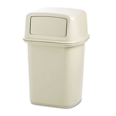 Rubbermaid Commercial FG917188BEIG Ranger Fire-Safe Container, Square, Structural Foam, 45 gal, Beige RCP917188BG