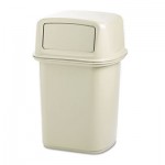 Rubbermaid Commercial FG917188BEIG Ranger Fire-Safe Container, Square, Structural Foam, 45 gal, Beige RCP917188BG