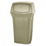 Rubbermaid Commercial 843088BG Ranger Fire-Safe Container, Square, Structural Foam, 35gal, Beige RCP843088BG