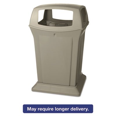 RCP 9173-88 BEI Ranger Fire-Safe Container, Square, Structural Foam, 45 gal, Beige RCP917388BEI
