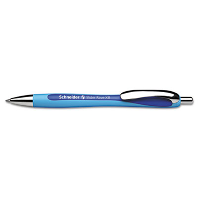 SchneiderA Rave XB Retractable Ballpoint Pen, 1.4 mm, Blue Ink, Blue/Blue Barrel RED132503