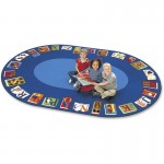 Reading By The Book Oval Area Rug 2616