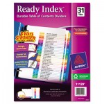 Avery Ready Index Customizable Table of Contents Multicolor Dividers, 31-Tab, Letter AVE11129
