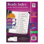 Avery Ready Index Customizable Table of Contents Black & White Dividers, 10-Tab, Ltr AVE11134