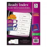 Avery Ready Index Customizable Table of Contents Black & White Dividers, 5-Tab, Letter AVE11130