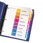 Avery Ready Index Customizable Table of Contents, Asst Dividers, 8-Tab, Ltr, 6 Sets AVE11186