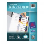 Avery Ready Index Customizable Table of Contents Plastic Dividers, 10-Tab, Letter AVE11818