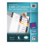 Avery Ready Index Customizable Table of Contents Plastic Dividers, 10-Tab, Letter AVE11818