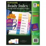 Avery Ready Index Customizable Table of Contents, Asst Dividers, 8-Tab, Ltr, 3 Sets AVE11081