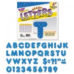 TREND Ready Letters Sparkles Letter Set, Blue Sparkle, 4"h, 71/Set TEPT1617