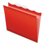 Pendaflex Ready-Tab Colored Reinforced Hanging Folders, Letter Size, 1/5-Cut Tab, Red, 25/Box PFX42623