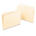 Pendaflex Ready-Tab File Folders, 1/3 Cut Top Tab, Letter, Manila, 50/Box PFX42336